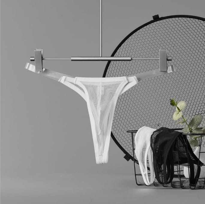 Transparent mesh thong